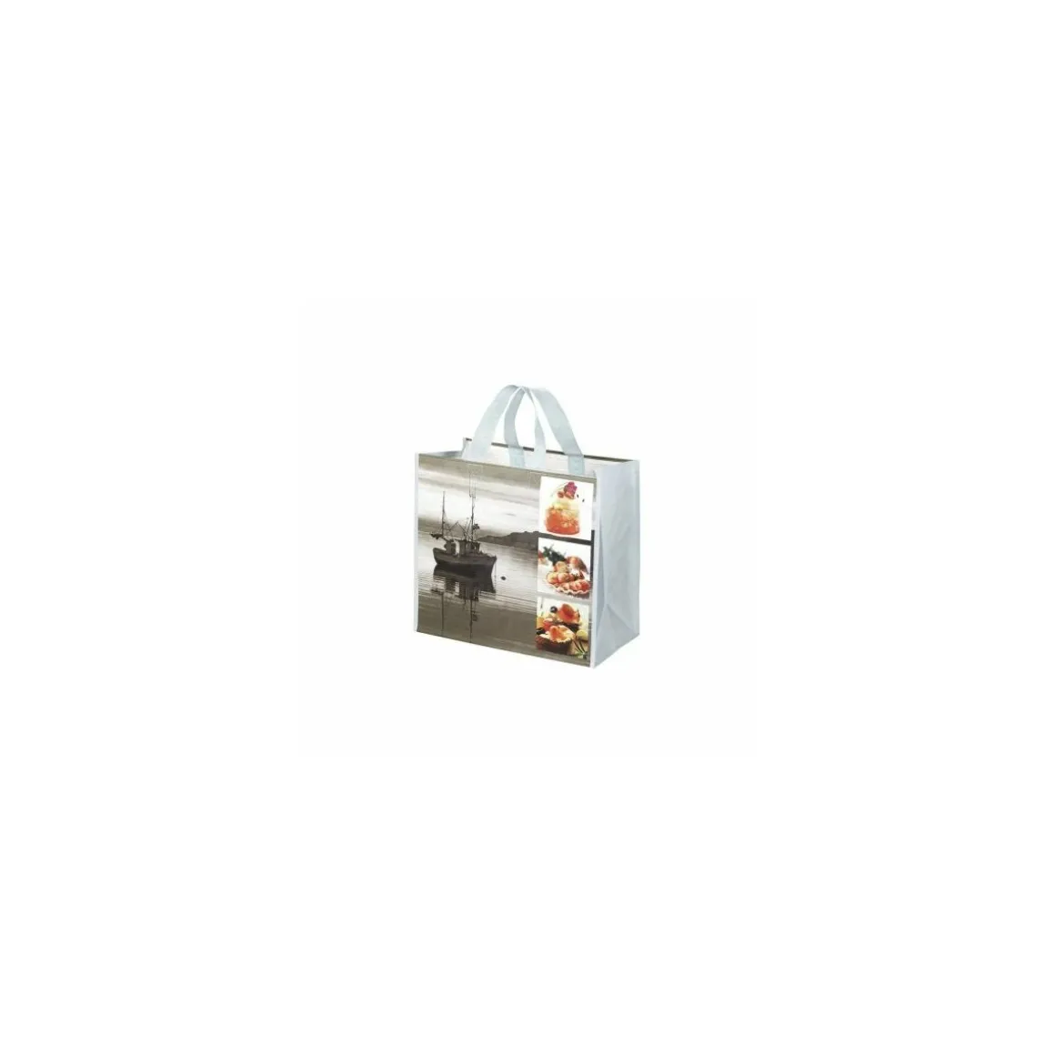 Sac réutilisable PP tissé "Poissonnerie" 40 x 35 + 20 cm - par 100