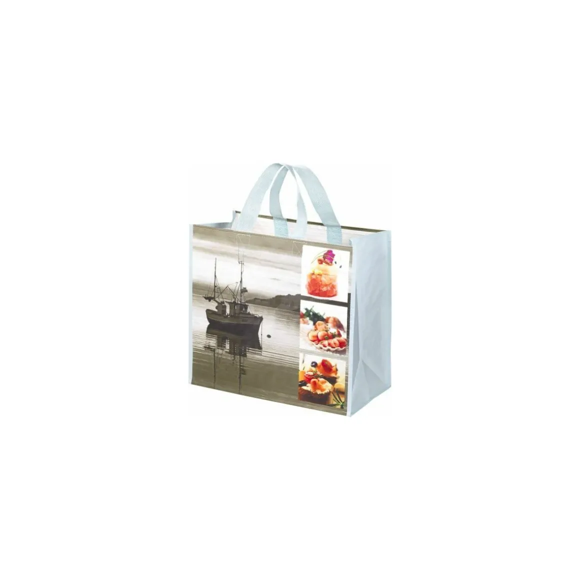 Sac réutilisable PP tissé "Poissonnerie" 40 x 35 + 20 cm - par 100