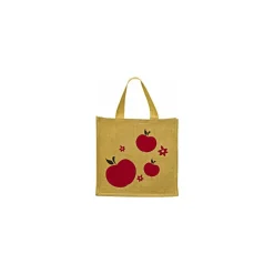 Sac toile de jute pomme/vache 37 x 36 + 23 cm - par 25