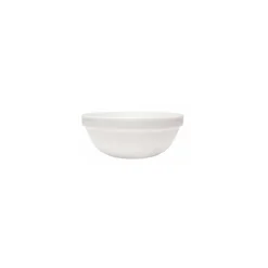 Saladier individuel blanc verre trempé 31,5 cl ø 12 cm - par 36