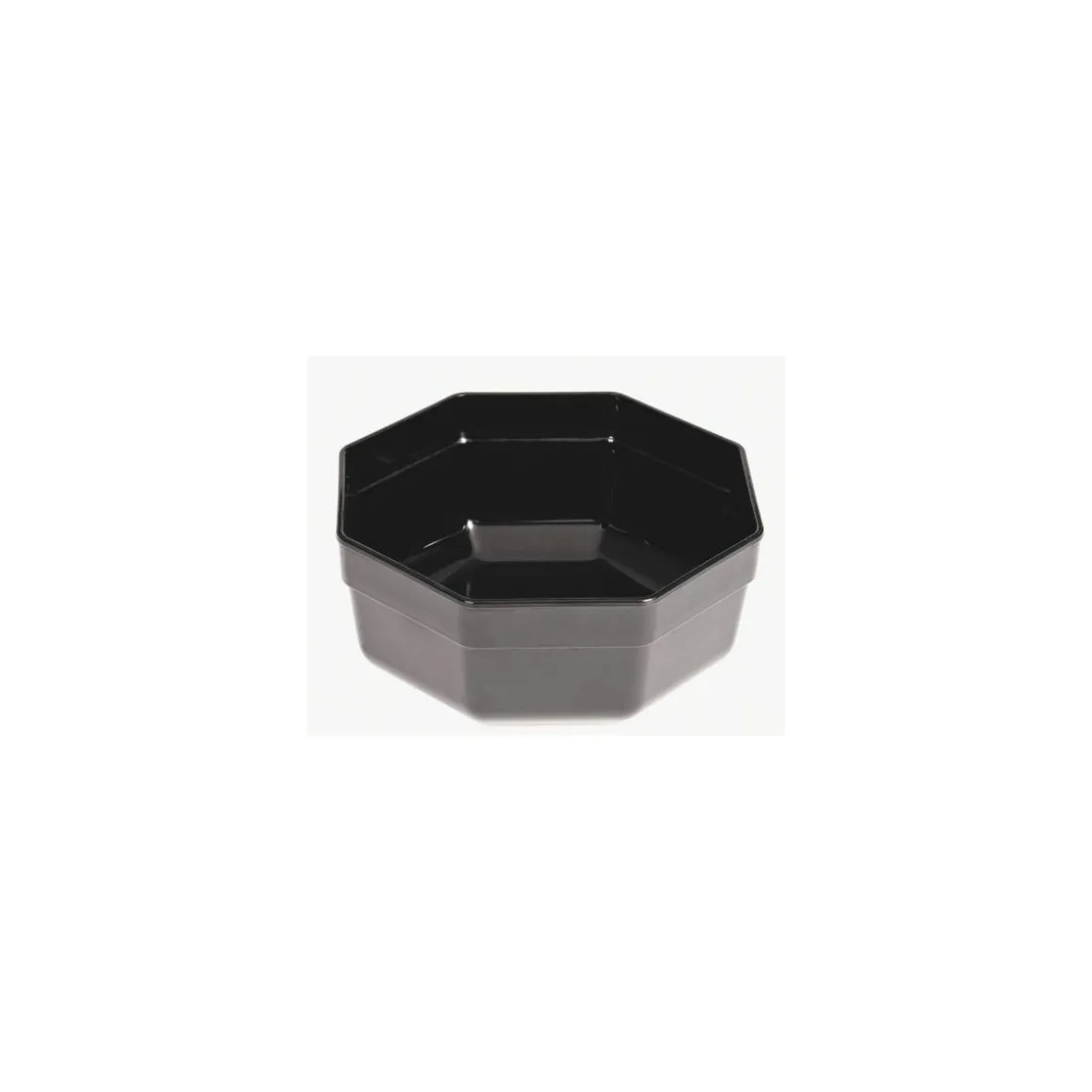 Saladier octogonal ABS noir 3 L