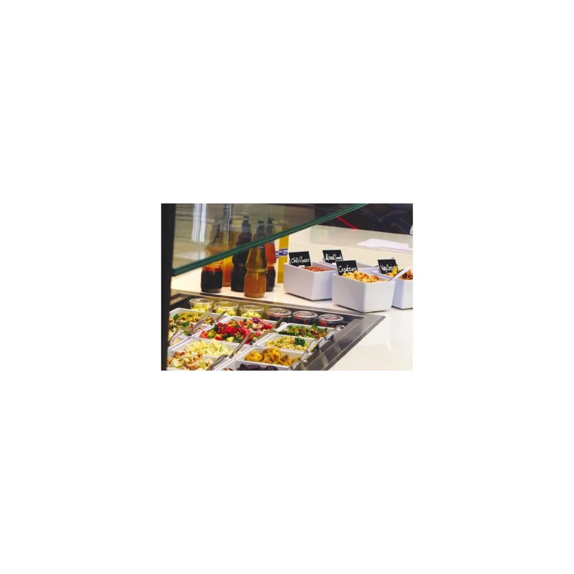 Saladier rectangulaire Chunky Crock melaminé blanc 1,5 L