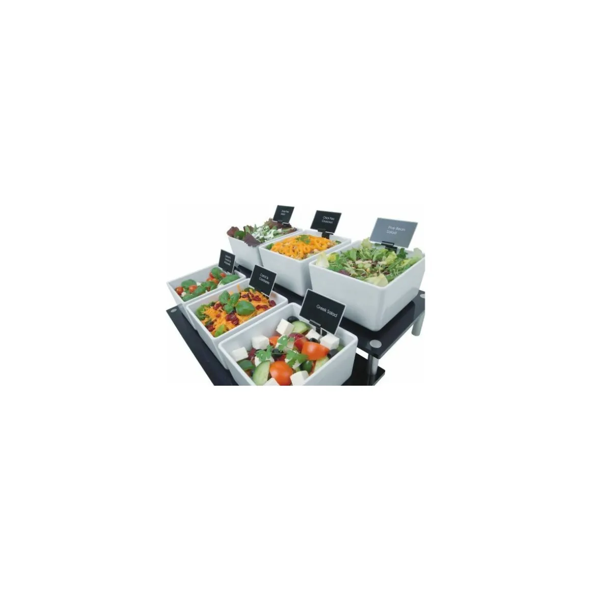 Saladier rectangulaire Chunky Crock melaminé blanc 1,5 L