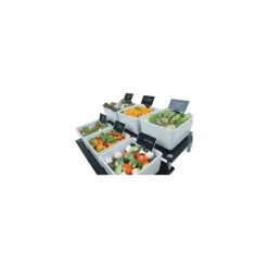 Saladier rectangulaire Chunky Crock mélaminé blanc 3,2 L