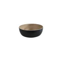 Saladier rond Frida mélamine bois/noir ø 21,5 cm 1,8 L