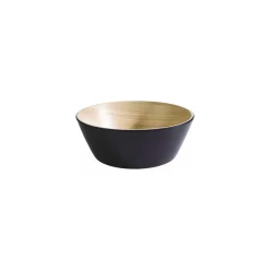 Saladier rond Frida mélamine bois/noir ø 26,5 cm 3,4 L