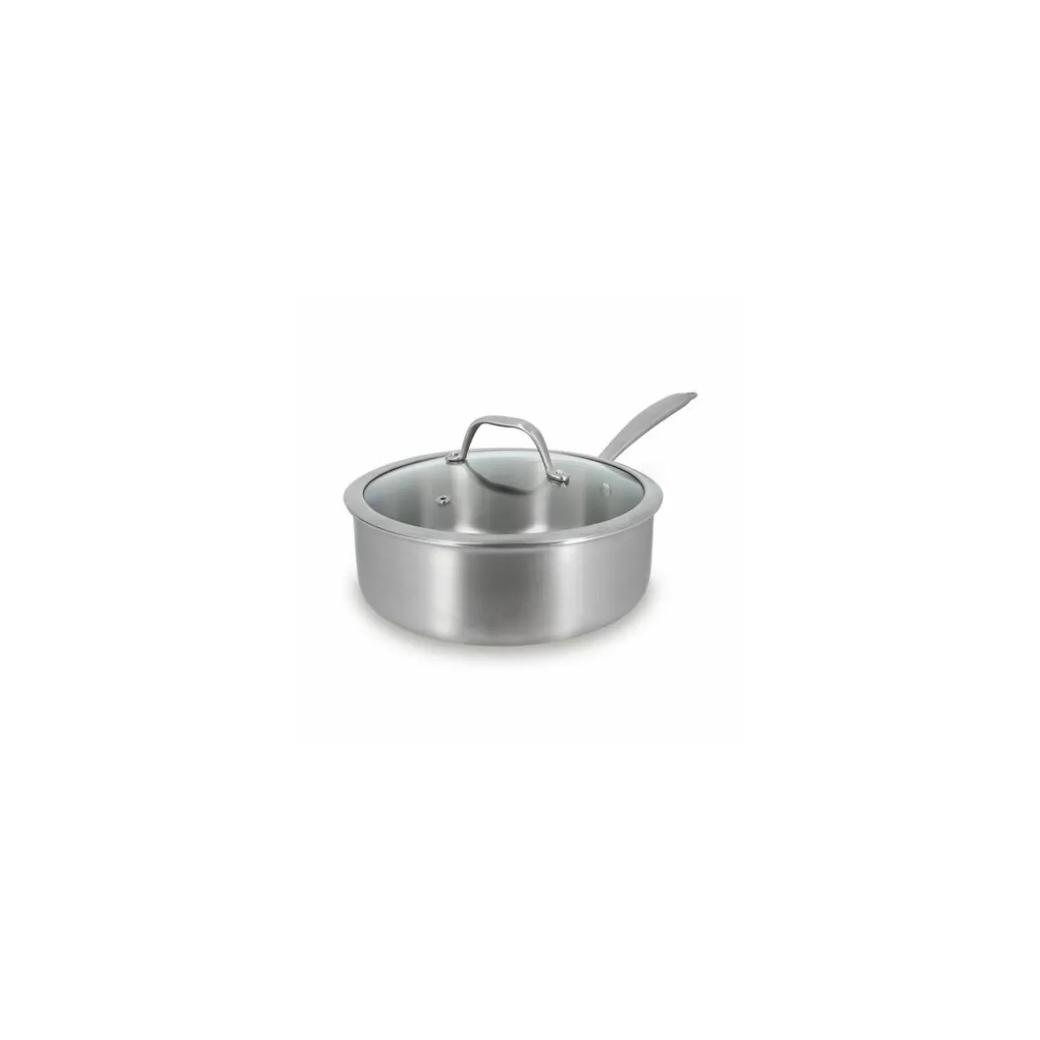 Sauteuse Triply inox avec couvercle en verre 24 cm