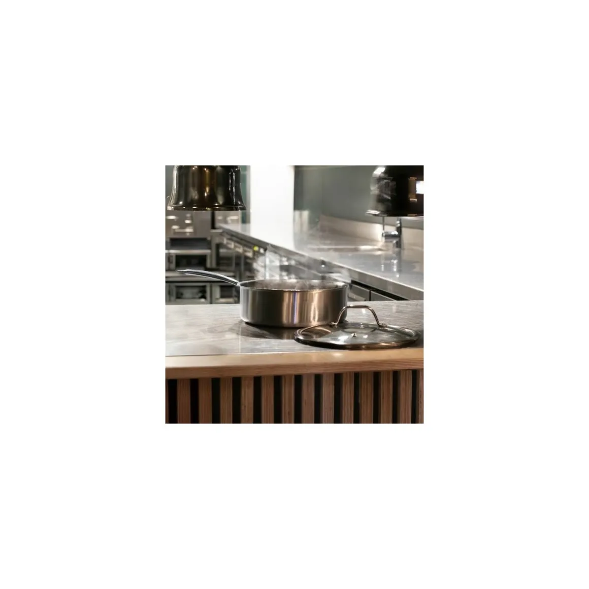 Sauteuse Triply inox avec couvercle en verre 24 cm