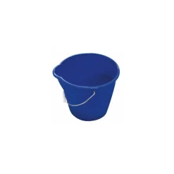 Seau éco rond bleu 12 L avec bec verseur