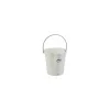 Seau gradué PP blanc anse inox 6 L