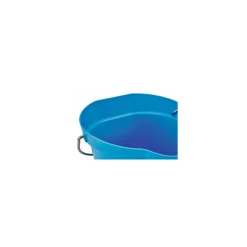 Seau gradué PP bleu anse inox 6 L