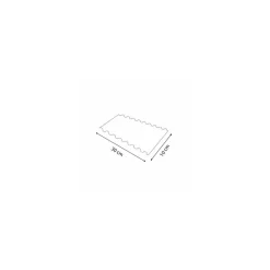 Semelle à bords festonnés or/noir 30 x 10 cm - par 50