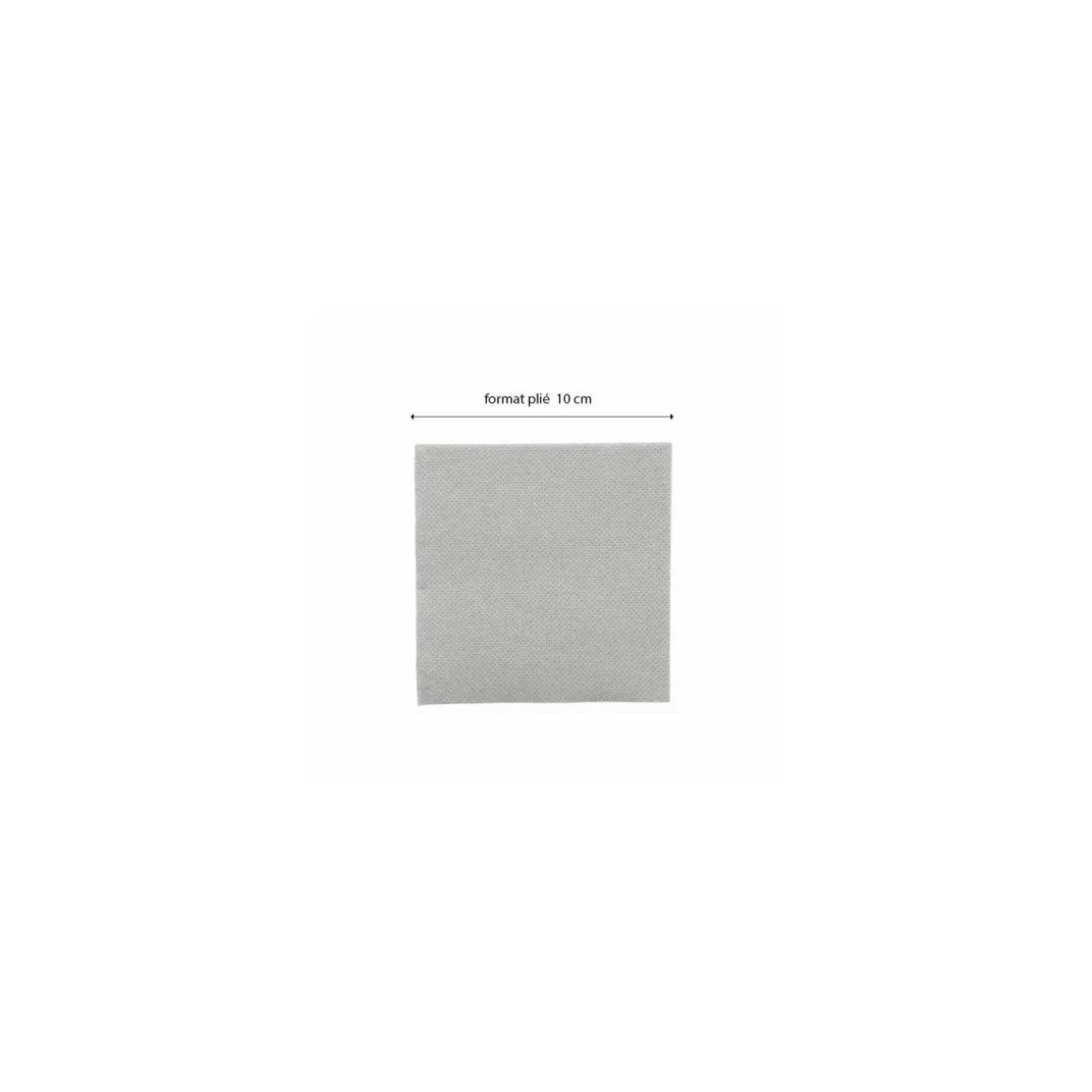Serviette cocktail double point ouate grise 20 x 20 cm - par 100