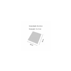 Serviette jetable ouate blanche 1 feuille 30 x 30 cm - par 200