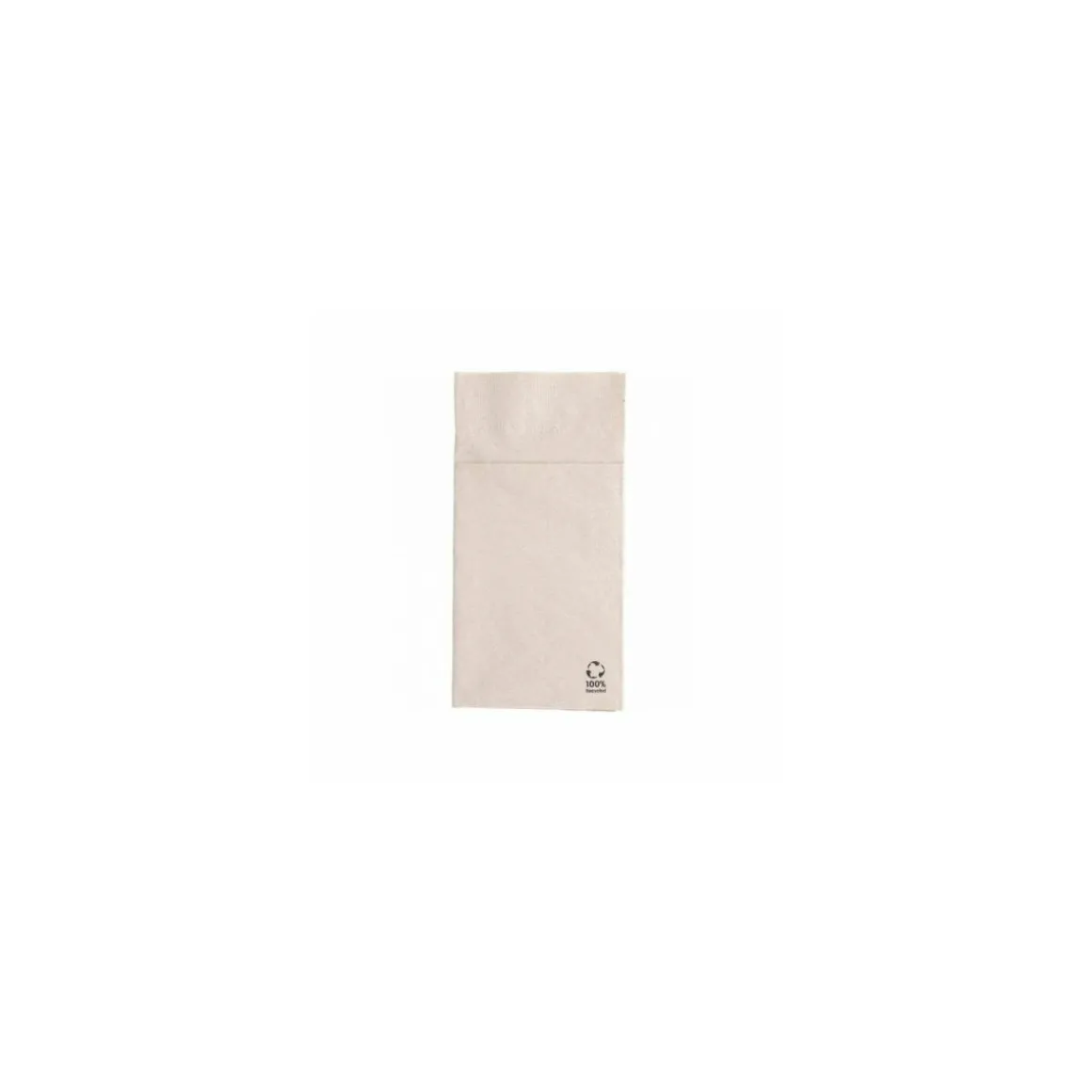 Serviette kangourou ouate recyclée pour couverts 40 x 40 cm - par 50
