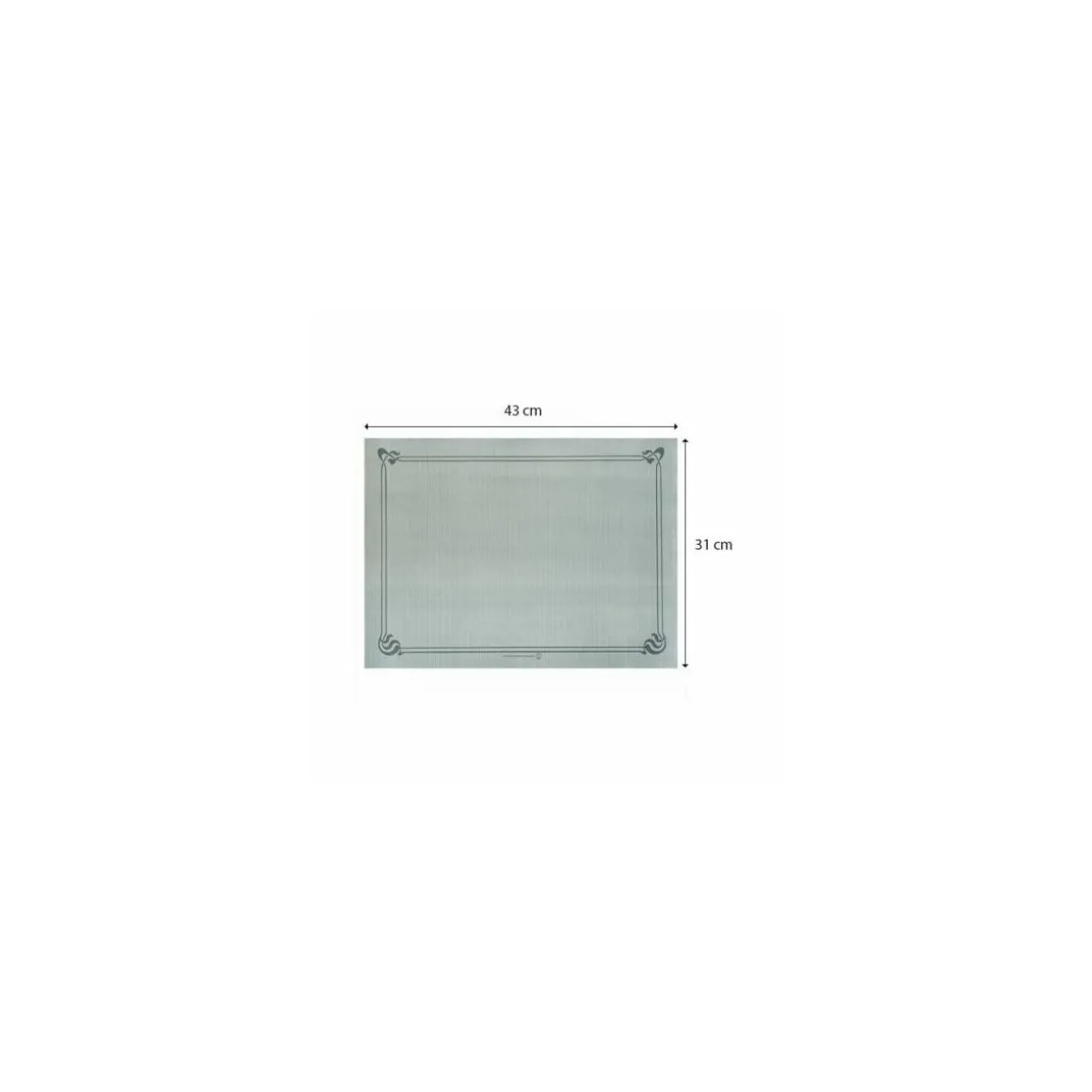 Set de table papier gris 31 x 43 cm - par 500