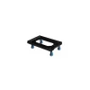 Socle rouleur 4 roues silence chape acier
