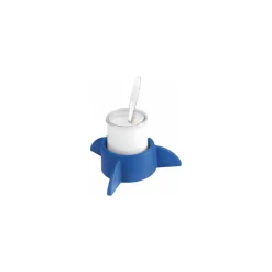 Support antidérapant bleu pour yaourt ou compote - par 10