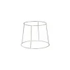 Support plateau acier chromé ø 25 cm H. 19 cm