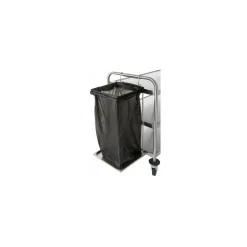 Support sac poubelle crochetable pour chariot de service