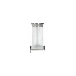 Support sac poubelle 110 L mobile inox à pédale