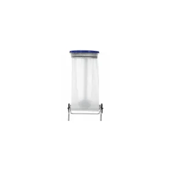 Support sac poubelle 110 L mobile bleu à pédale