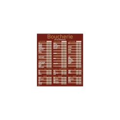 Tableau tarif boucherie Geotradi rouge