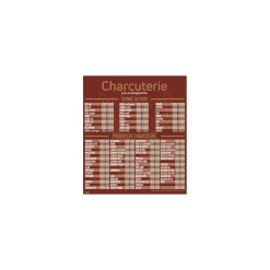 Tableau tarif charcuterie Géotradi rouge