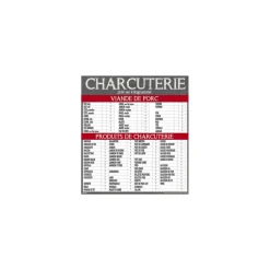 Tableau tarif charcuterie maestro 70 x 80 cm