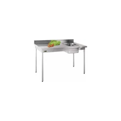 Table chef cuve à droite L. 1,6 m