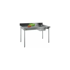 Table chef cuve à droite L. 1,2 m