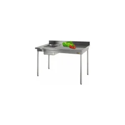 Table chef cuve à gauche L. 1,2 m