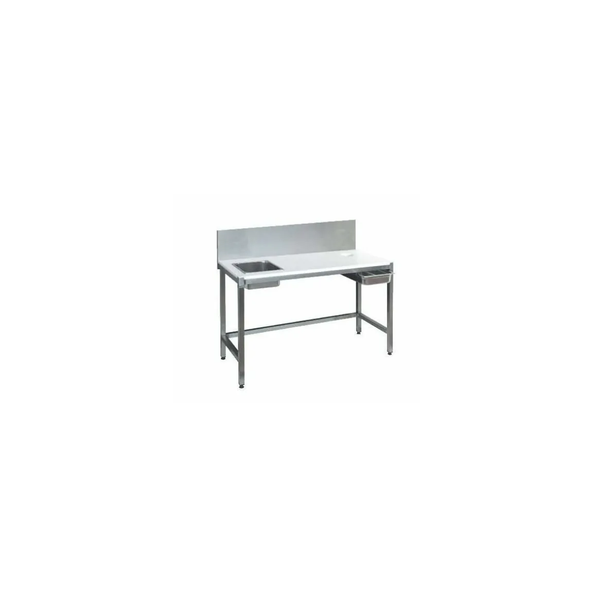 Table de préparation inox 140 x 60 cm dosseret 40 cm