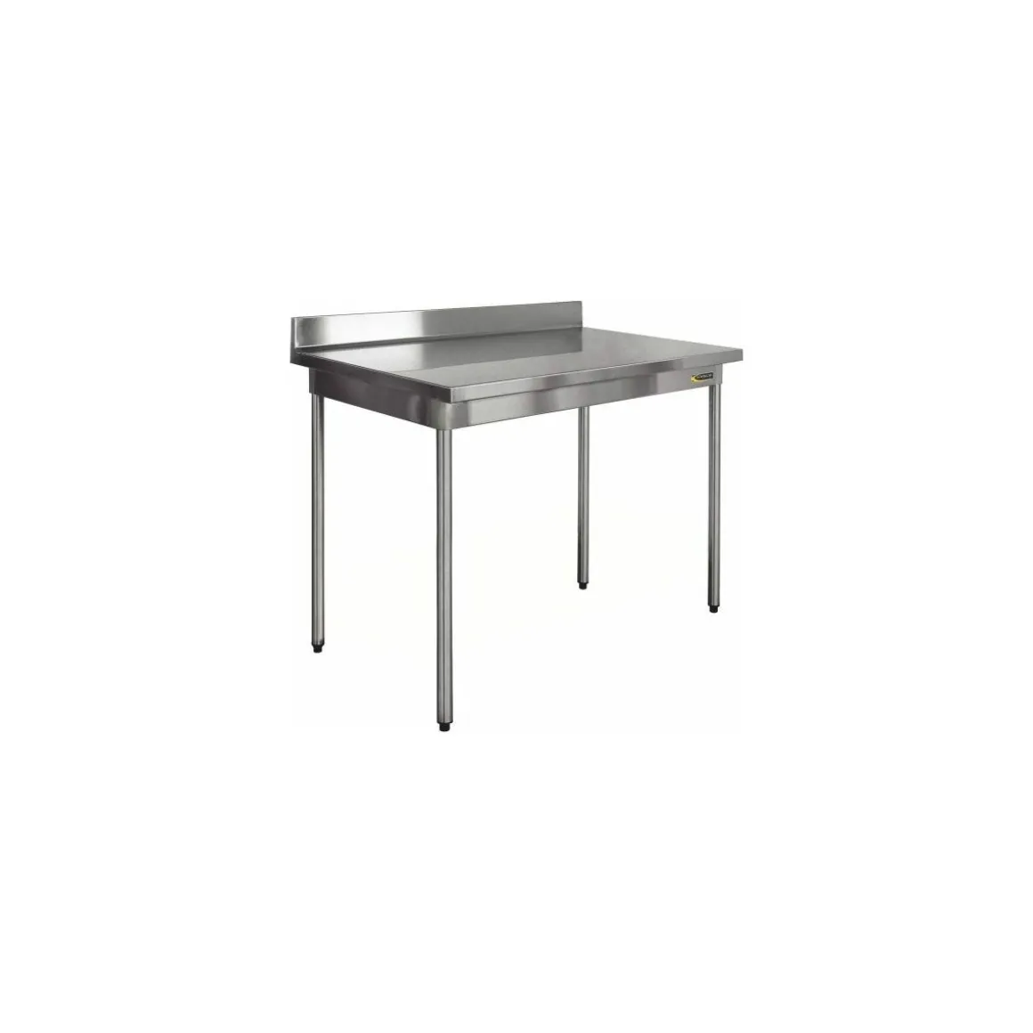 Table inox à dosseret 160 x 70 cm