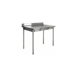 Table inox à dosseret 140 x 70 cm