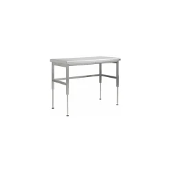 Table inox à hauteur variable 200 x 70 cm