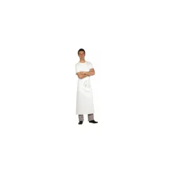 Tablier chef long coton blanc 90 cm