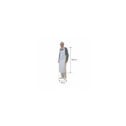 Tablier jetable gaufré blanc PEBD 60 µ 140 x 70 cm - par 50