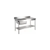 Étagère pour table inox 160 x 70 cm