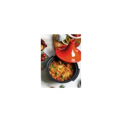Tajine induction Atlas alu et céramique rouge Ø 30 cm