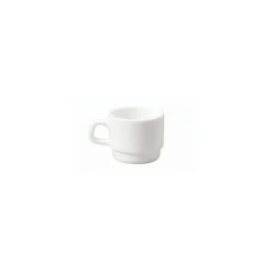 Tasse à café blanche verre trempé 8cl ø 6 cm - par 12