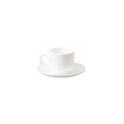 Tasse à café blanche verre trempé 8cl ø 6 cm - par 12