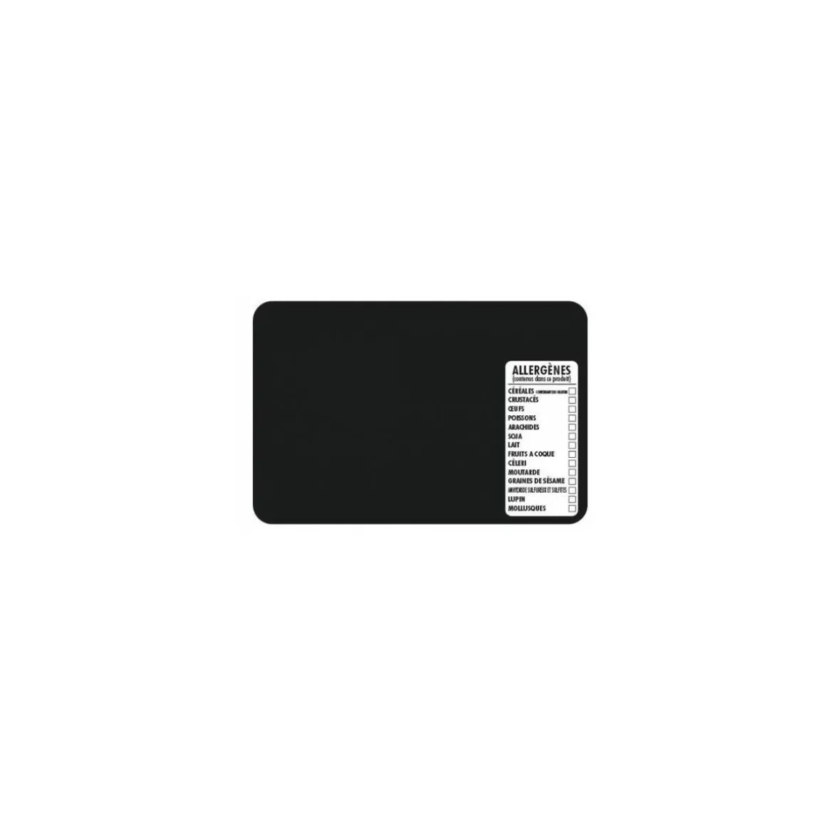 Étiquette allergènes sans pique noire 10,5 x 7 cm - par 10