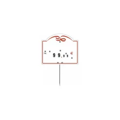 Étiquette cordon rouge à pique avec tournettes 8,7 x 10,6 cm - par 10