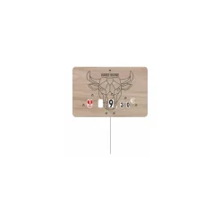 Étiquette Geotradi bois neutre viande bovine à roulettes pique 8 x 12 cm - par 10
