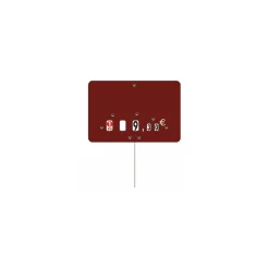 Étiquette Géotradi rouge neutre à roulettes 8 x 12 cm - par 10