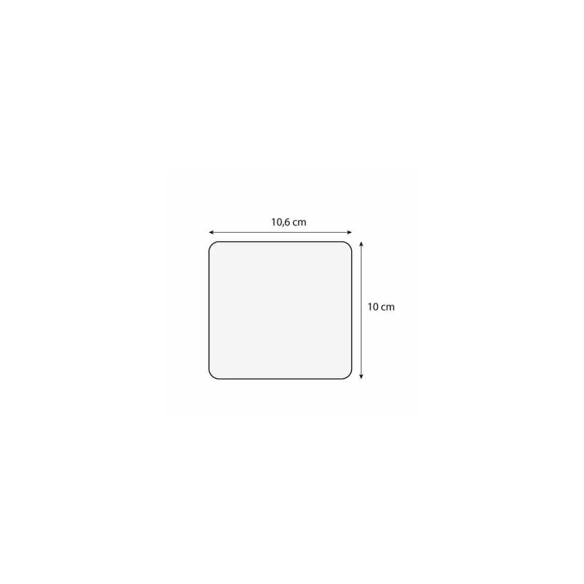 Étiquette poisson XL sans texte 10,6 x 10 cm - par 10