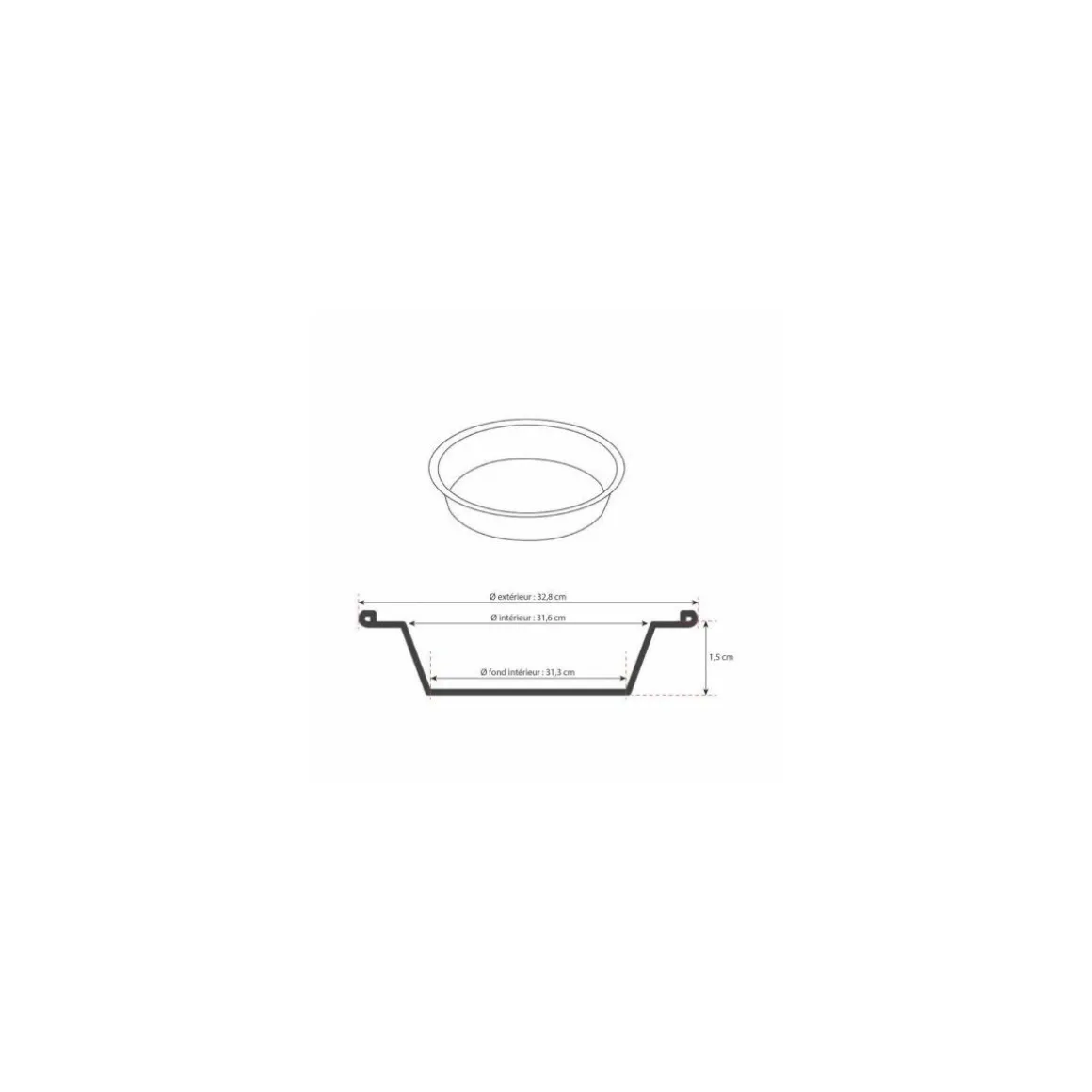 Tourtière aluminium 880 ml TO327 - par 200