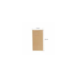 Étui à couverts kraft brun avec serviette blanche 22,5 x 11,5 cm - par 100