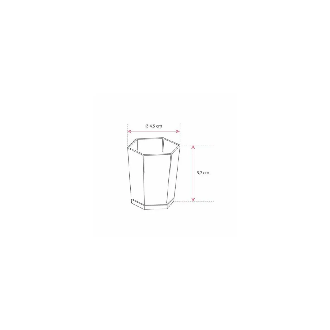 Verrine plastique hexagonale transparente 50 ml - par 60